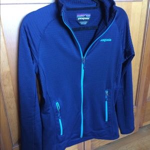 Blue Patagonia full zip jacket